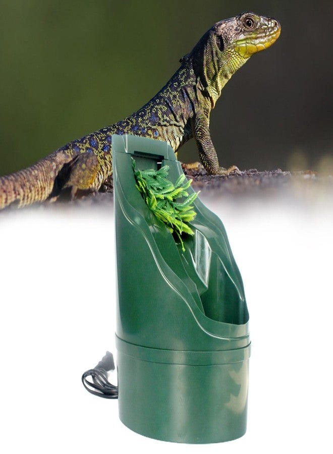 LinaLife Reptile Chameleon Cantina Drinking Fountain Water Dripper Comes with Feeding Tongs Frosted Tweezer with Extra Pump for Lizard Turtle Snake Spider Frog Gecko Simulated Waterfall - Image 1